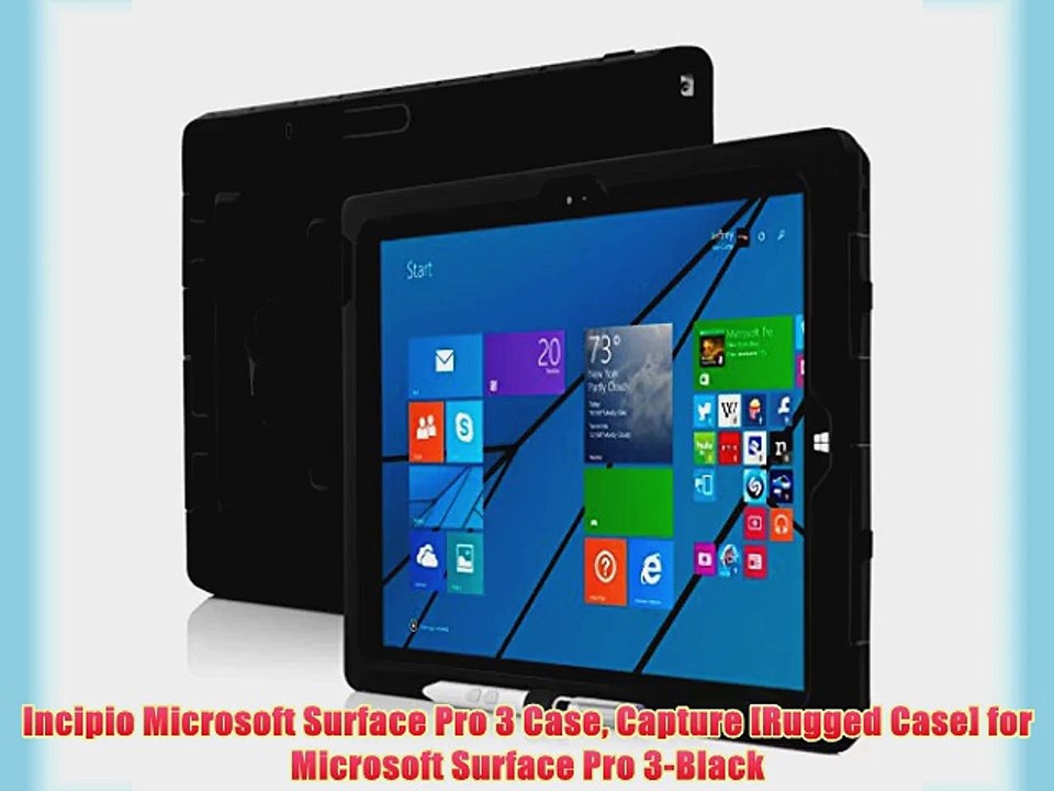 Incipio Microsoft Surface Pro 3 Case Capture [Rugged Case] for Microsoft Surface Pro 3-Black