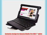 IVSO KeyBook Bluetooth Keyboard Case for Kindle Fire HDX 7 Tablet - will only fit Kindle Fire