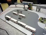 N-scale Faller car system operating many Japanese buses