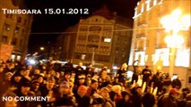 Miting de protest anti Basescu si anti guvernamental la Timisoara 15 ianuarie 2012