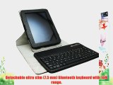 KHOMO ? Black 360 Degree Rotating Stand Case with DETACHABLE Bluetooth Keyboard for Amazon