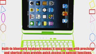 SUPERNIGHT 360 Degree Rotatable Bluetooth Wireless Keyboard with Note Style ClamShell Case