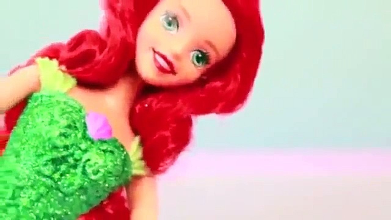 Play Doh Ariel Makeover Dress Up Little Mermaid Play Dough Barbie Doll