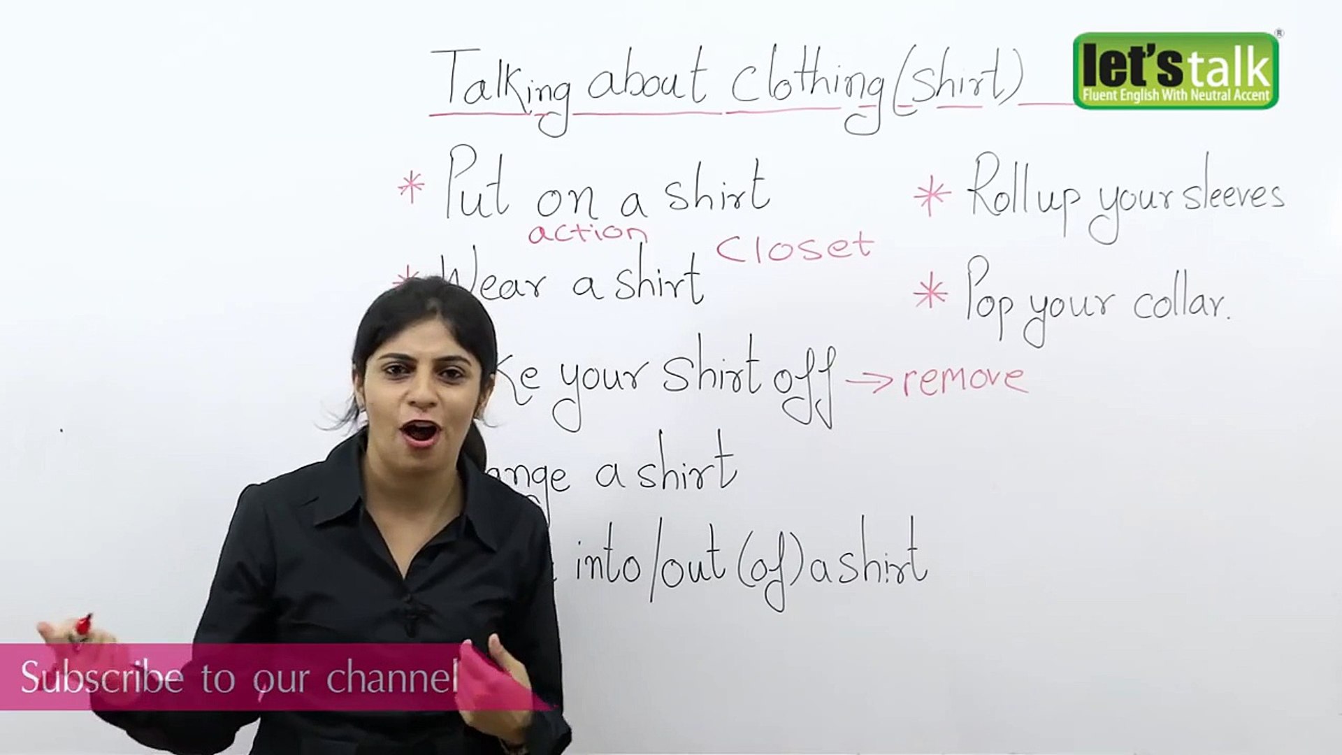 Talking about Clothing -- Shirt -- Basic English Lesson ( ESL)