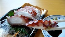 [ Japanese cuisine ] Eating Japanese food Washoku Sashimi  Tako Sashimi  蒸しだこ刺身