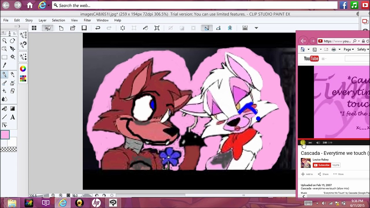 love at first site fnaf foxy x mangle
