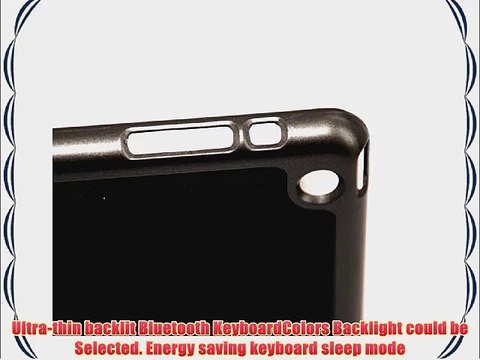 myBitti Ipad Air Aluminium Folio Bluetooth Keyboard Case Cover for Ipad Air Ipad 5 With Backlit