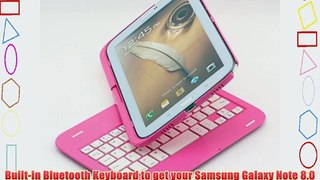 SUPERNIGHT 360 Degree Rotating Aluminum Cover Case with Build-in Bluetooth 3.0 QWERTY Keyboard