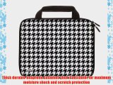 Designer Sleeves 8.9-Inch to 10-Inch Hounds Tooth Tablet Sleeve/iPad Sleeve with Handles Black/white