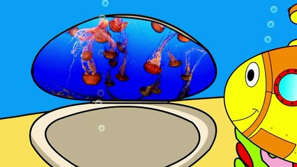 Educative cartoon for kids about submarine  Sea inhabitants 1