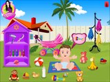 Baby Outdoor Bathing Cute little baby bathing Gameplay # Play disney Games # Watch Cartoon