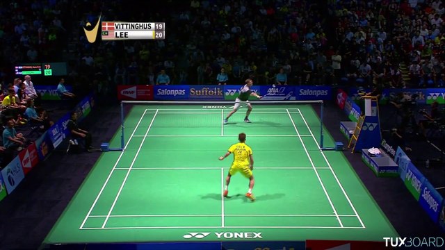 Coup entre les jambes au Badminton