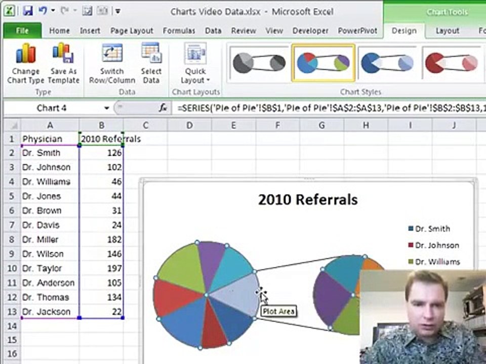 Excel Video 128 Pie of Pie Charts