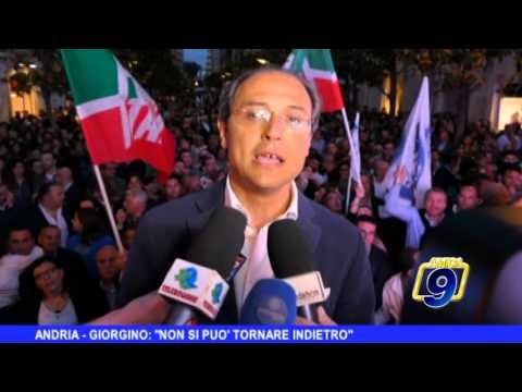 ANDRIA | Giorgino: Non si può tornare indietro