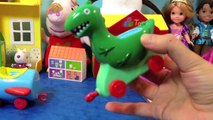 Peppa Pig Theme Park Train Ride With Dinosaur Play Doh - Trenecito de juguete Dinosaurio Nickelodeon