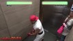 Street Fighter elevator prank - funny guy fighting passerbies
