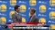 Gary Radnich talks with New Golden State Warriors Coach Steve Kerr