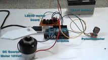 Potentiometer control DC Motor Position (DIY Servo) Using Arduino