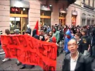 Corteo contro sgombero  CSA BARATTOLO Pavia (prima dello sgombero))