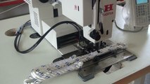 Automatic bartacking sewing machine for sewing rope