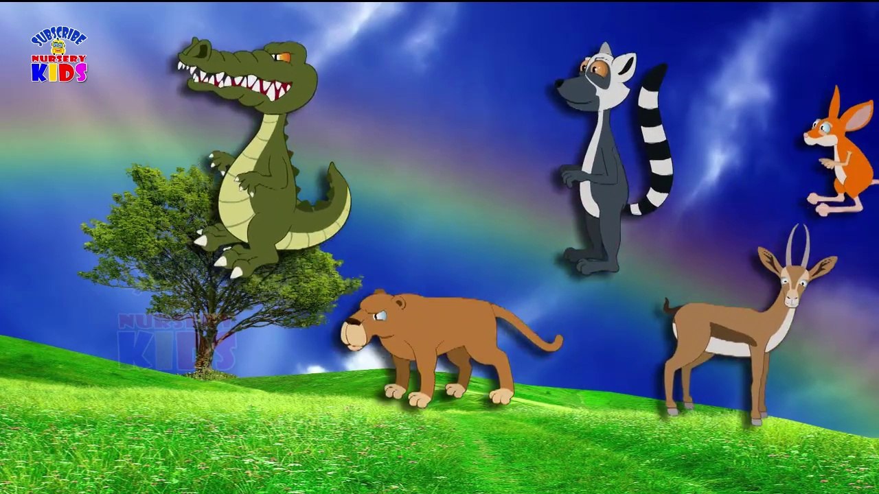 animals finger family rhyme - nursery kids songs