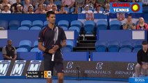 Novak Djokovic imitates Ana Ivanovic in front of her. VERY FUNNY