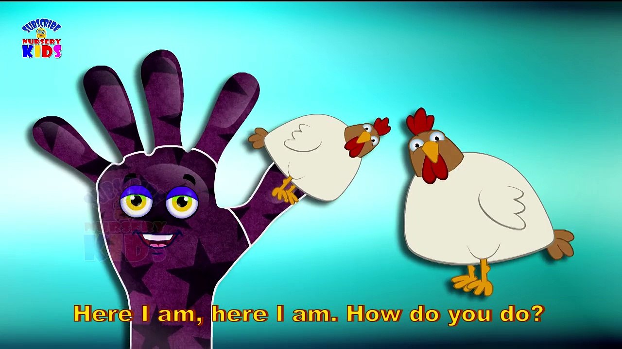 Rooster Animal finger family Nursery Rhymes for Children