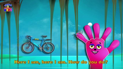 bike and vehicals finger family nursery kids rhymes- cartoons for kids
