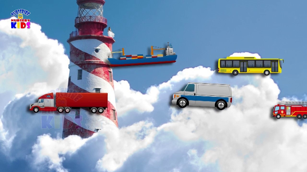 Finger Family Rhymes for Children Fire Truck Cartoons | Finger Family Nursery Rhymes for Children