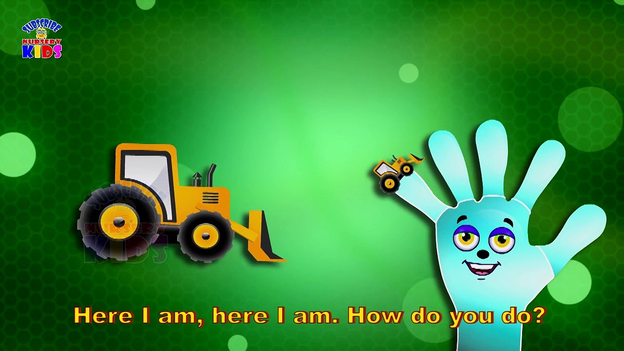 Big Trucks & Vehicles. Cartoons for Kids - finger family rhymes
