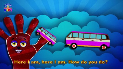 The Wheels on the Bus Finger Family Songs English nursery rhymes for children