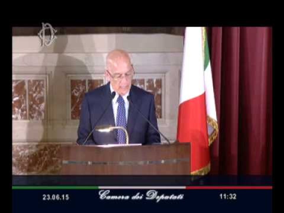Roma - Relazione Garante dati personali - Presente Mattarella (23.06.15)