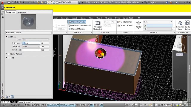 AutoCAD 3D Tutorial | Creating And Editing Materials
