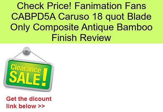 Fanimation Fans CABPD5A Caruso 18 quot Blade Only Composite Antique Bamboo Finish Review