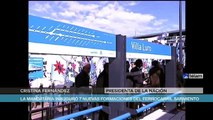 Cristina Fernández presentó las nuevas formaciones de trenes del ferrocarril Sarmiento