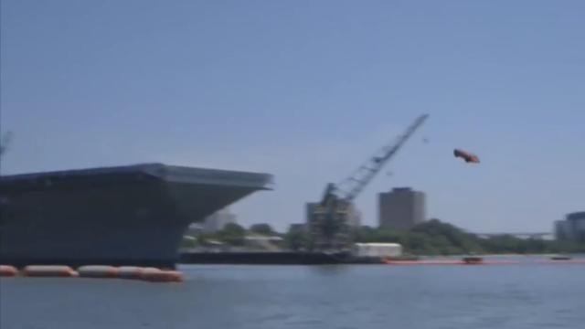 Navy tests new aircraft carrier catapult