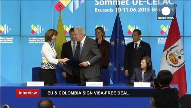Esclusiva : il presidente Santos sull'eliminazione dei visti per i colombiani e sul fondo europeo per il postconflitto