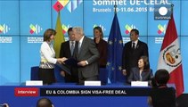 لقاء خاص مع الرئيس الكولومبي حول إعفاء الكولومبيين من طلب التأشيرة لدخول الإتحاد الأوروبي و مستجدات مسلسل السلام مع حركة الفارك