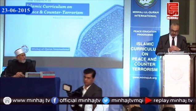Shaykh Muhammad Saeed Bahmanpour's speech at launch of the FIRST Islamic Curriculum on Peace & Counter-Terrorism