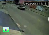 Security camera shows violence and murder in Brazil