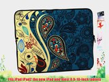 Designer Sleeves Paisley Fashion Sleeve for 10-Inch iPad/Tablet Blue (10DS-PF)