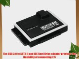 EZOWare USB 3.0 to SATA II and IDE Hard Drive Device Converter Adapter with AC Power Adapter