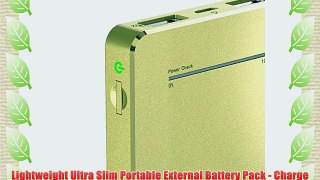 External Battery AMagic 6500mAh [Ultra Slim] Aluminum [Dual USB] Power Bank Portable Battery