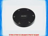 Aleratec 6-Port USB Charging Station 10.2a (2.4a x 3 1a x 3) 51W for iPhone iPads Samsung Galaxy