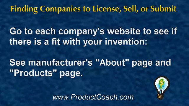 How to Find Companies to License, Sell, or Submit Your Product Ideas
