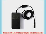 E-best? 100% New 12v 3.6a 48w Power Adapter Charger with USB Connector for Microsoft Surface