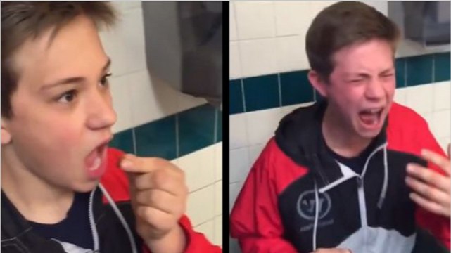 Don't Swallow It! - Clueless Kid Swallows Ghost Pepper, Instantly Regrets It