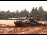 Tank crushes car