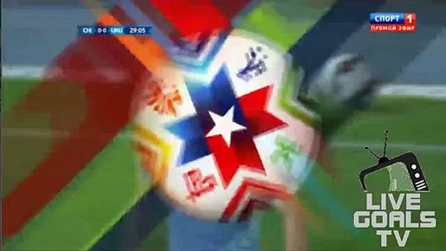 Edinson Cavani vs Referee Chile 0-0 Uruguay