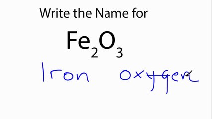 How to Write the Name for Fe2O3:  Iron (III) Oxide